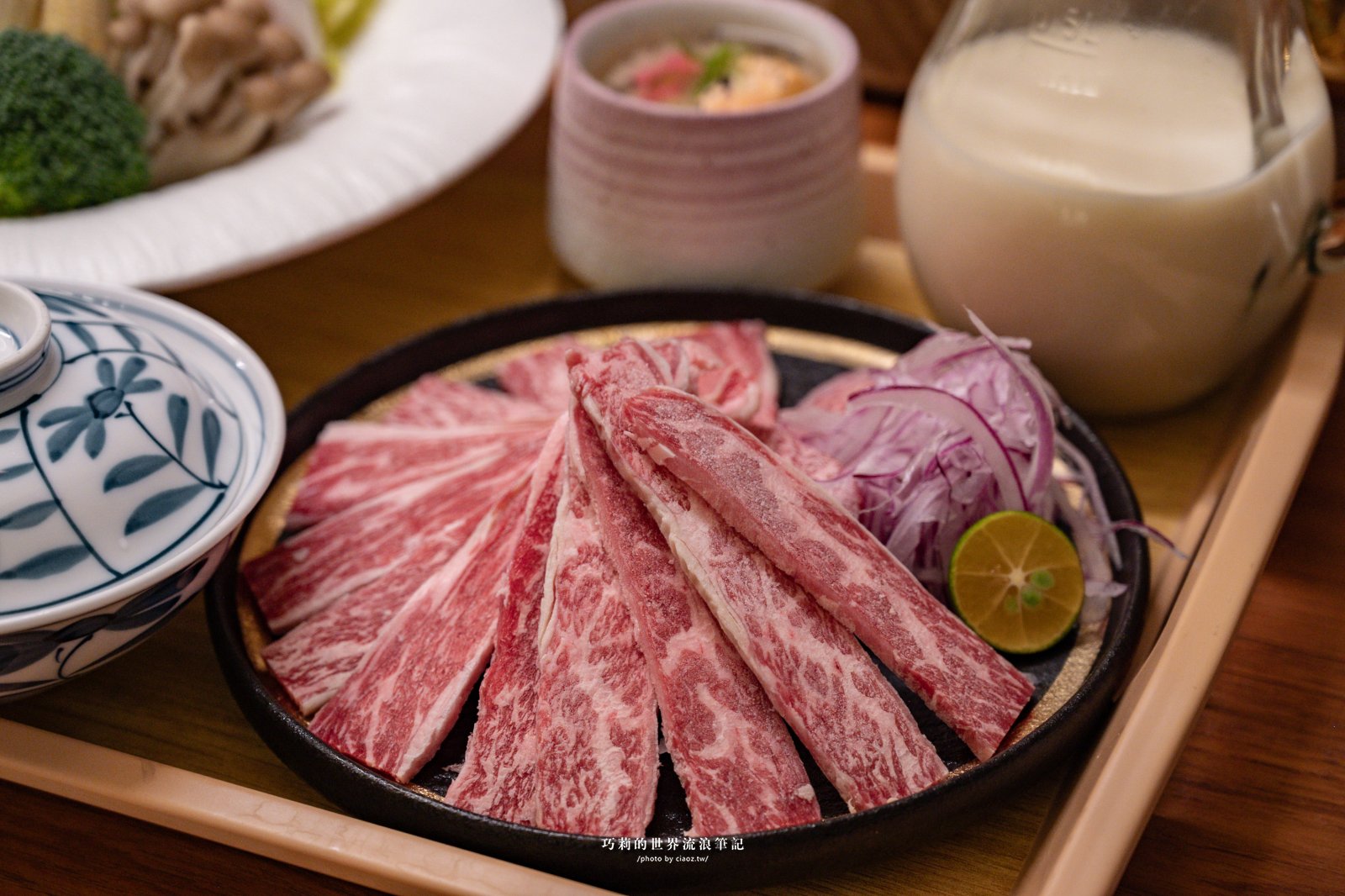 千汌 にほんりょうり｜平日限定濃郁豆乳鍋，連毛孩都有專屬免費玉子燒！台中最寵毛孩的高質感寵物友善日本料理 @巧莉的世界流浪筆記