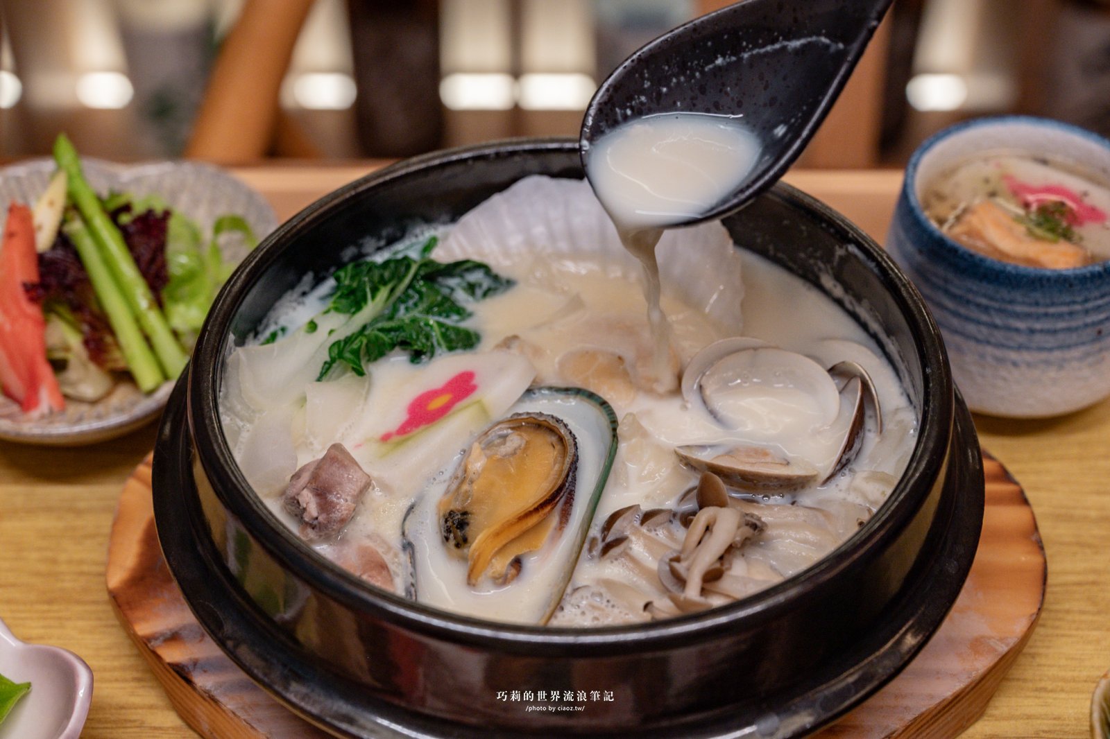 千汌 にほんりょうり｜平日限定濃郁豆乳鍋，連毛孩都有專屬免費玉子燒！台中最寵毛孩的高質感寵物友善日本料理 @巧莉的世界流浪筆記