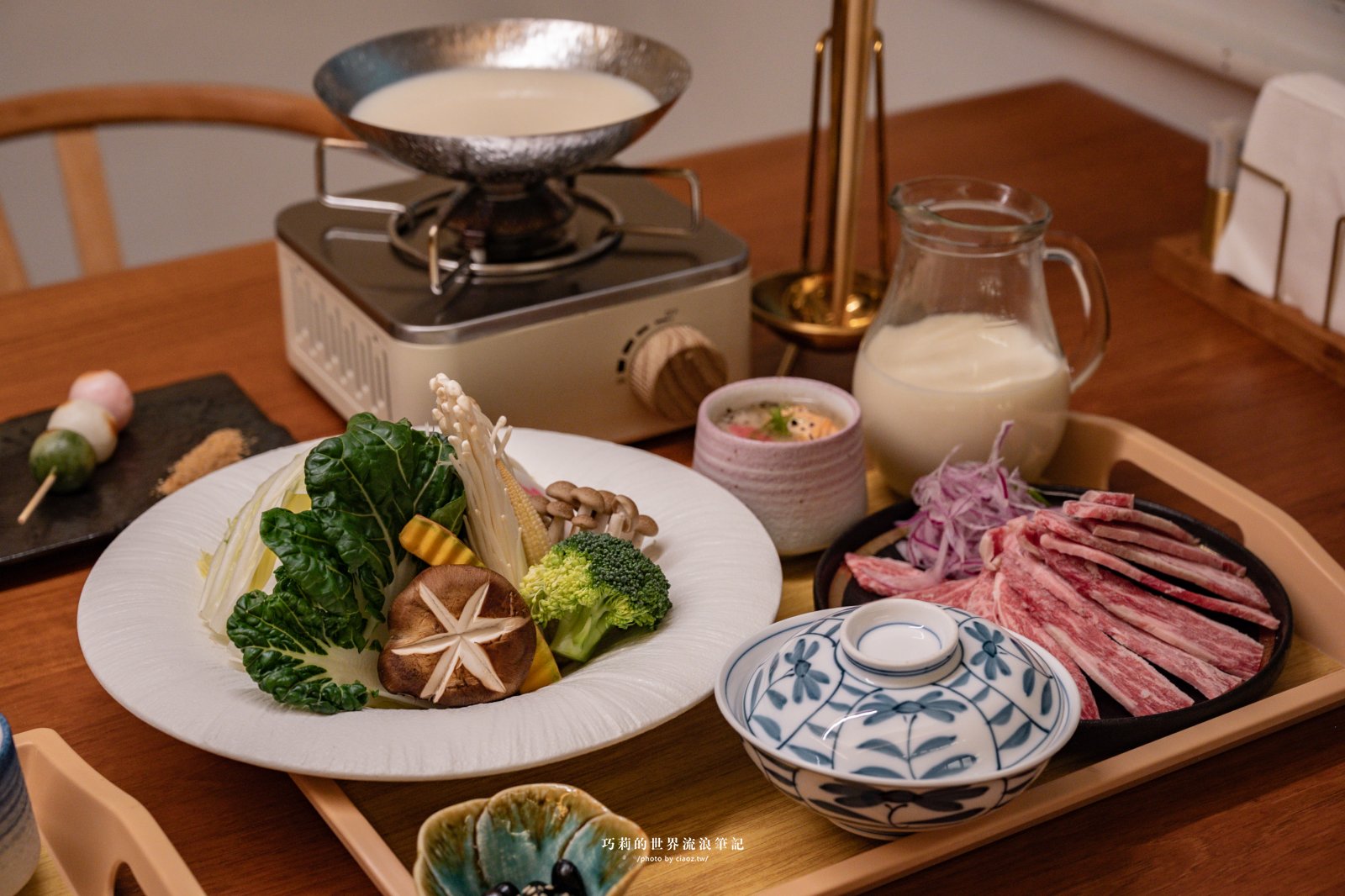 千汌 にほんりょうり｜平日限定濃郁豆乳鍋，連毛孩都有專屬免費玉子燒！台中最寵毛孩的高質感寵物友善日本料理 @巧莉的世界流浪筆記