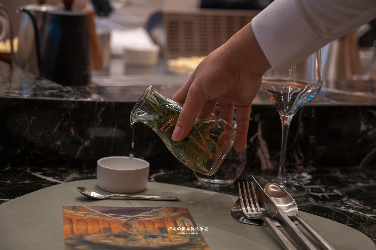 夏登法式鐵板燒 香草手巾