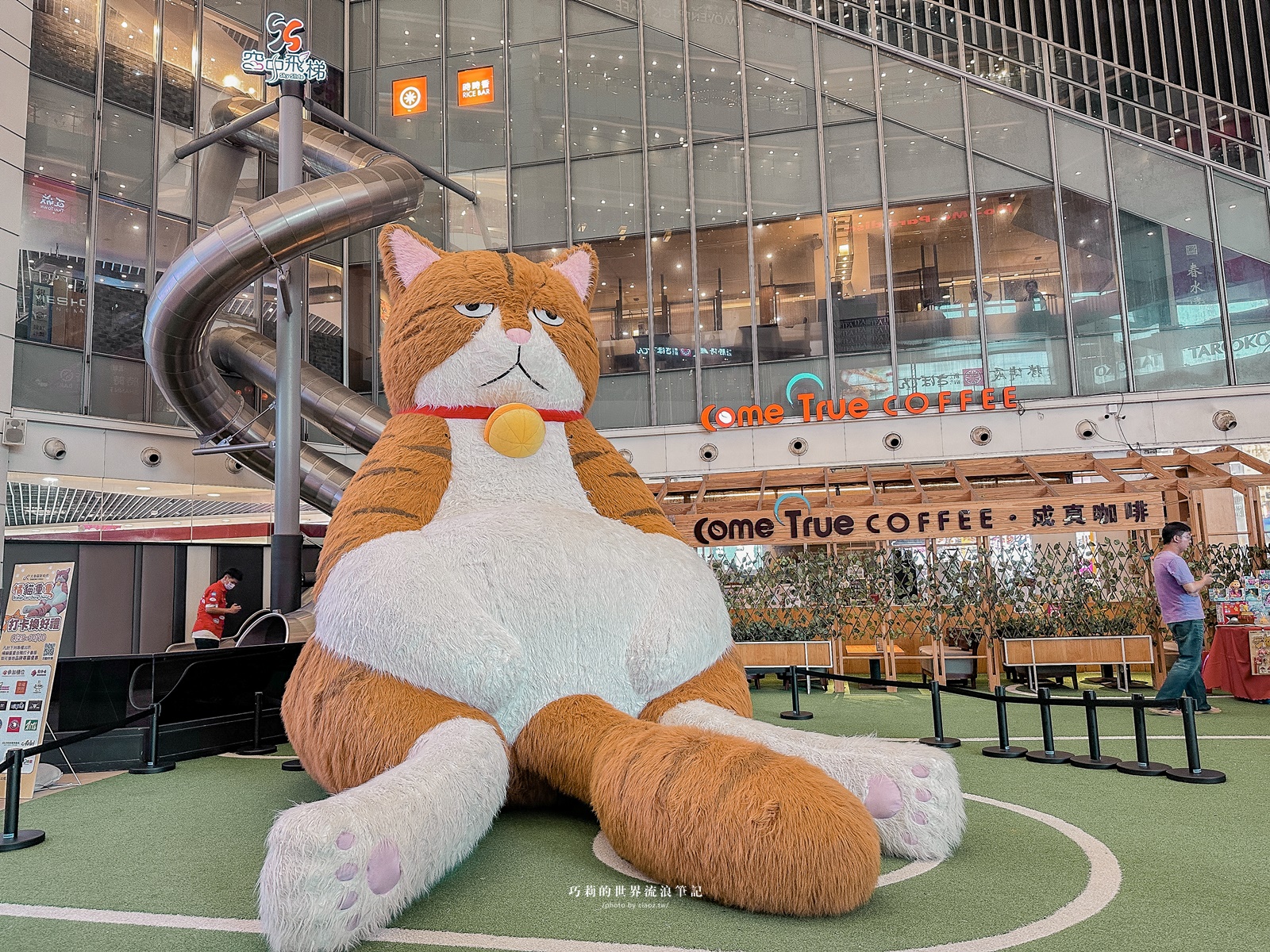 呼叫台中貓奴來打卡！全台最巨大的「橘貓重重」降落台中火車站啦！展期長達12天 @巧莉的世界流浪筆記